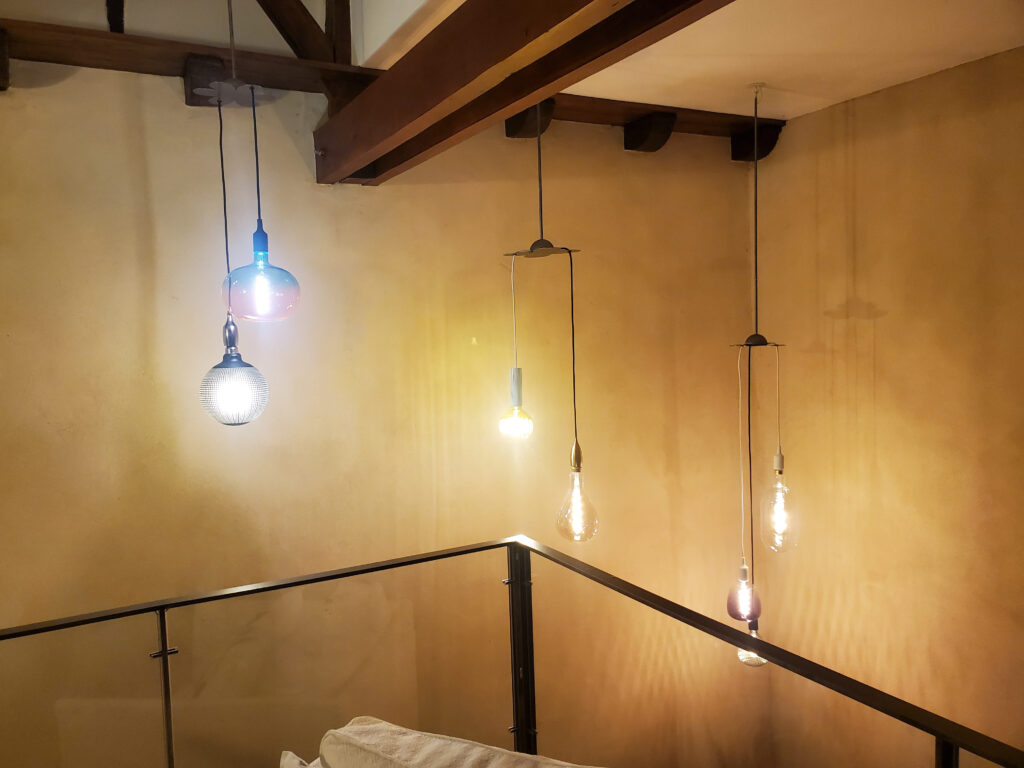 Lampes acier avec LED